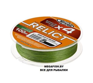 Плетеный шнур Minoga Relict Green X4 100м 0,16мм