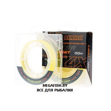 Шнур Akara Ultra Light Competition X4 (150 м; 0.06 мм) yellow