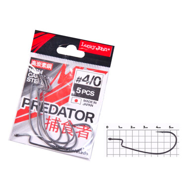 Крючки офсетные Lucky John PREDATOR сер. LJH345 #040