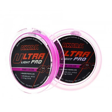 Шнур Akara Ultra Light PRO (100 м; 0.06 мм) Pink