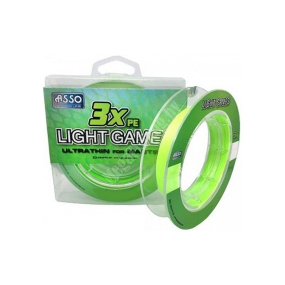Шнур Asso Light Games Х3 PE Green 100м 0.06мм