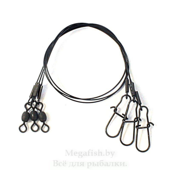 Стальной оснащенный поводок AFW Surfstrand Micro Ultra 1x19 (16кг, 20см) 10шт...