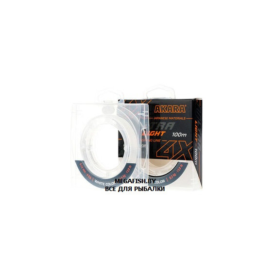 Шнур Akara Ultra Light X-4 (100 м; 0.12 мм) White