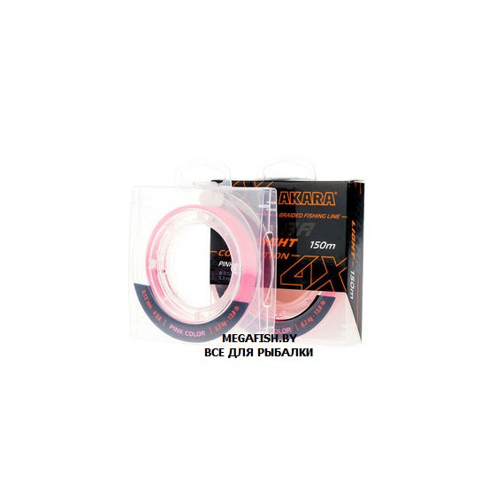 Шнур Akara Ultra Light Competition X4 (150 м; 0.10 мм) pink