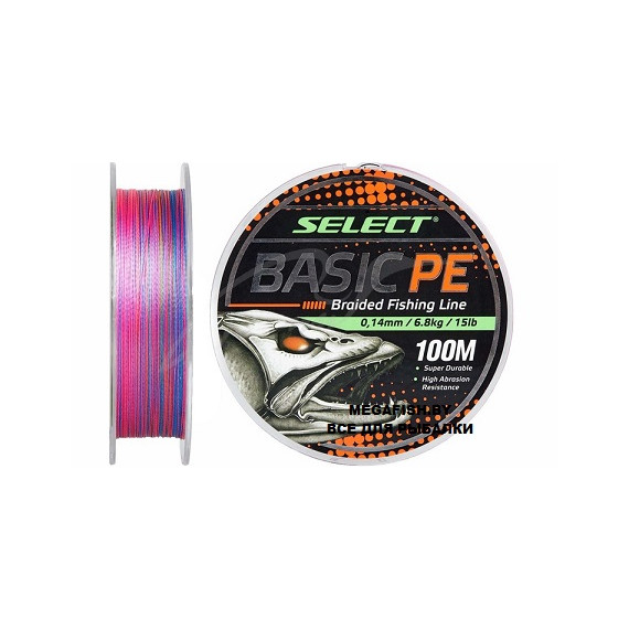 Шнур Select Basic PE X4 (100 м; 0.12 мм; multicolor)
