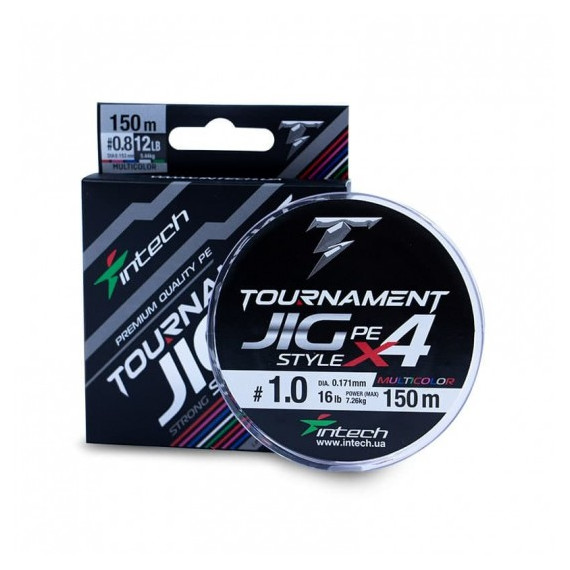 Шнур Intech Tournament Jig Style PE X4 150м 1.2 Multicolor