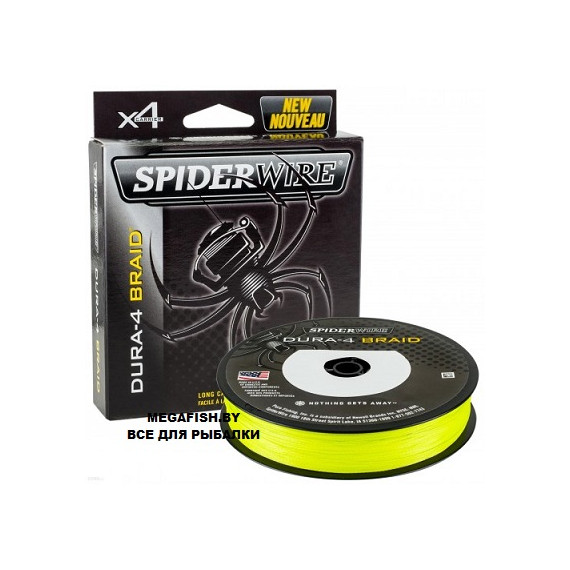Шнур плетеный SpiderWire Dura4 Braid 150м 0.20мм Yellow