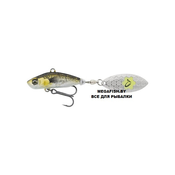 Тейл-спиннер Savage Gear 3D Sticklebait Tailspin 7.3 см 13гр Green Silver Ayu