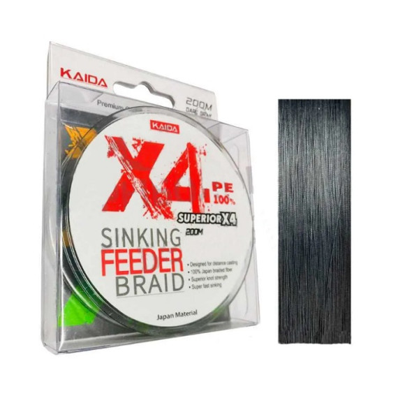 Шнур Kaida Sinking Feeder Braid X4 200м 0.14мм